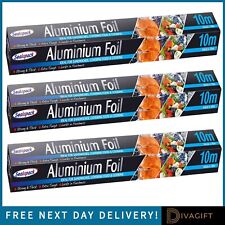 KITCHEN TIN FOIL ALUMINIUM FOIL ROLL CATERING FOOD WRAP GREASE PROOF 440MM X 10M