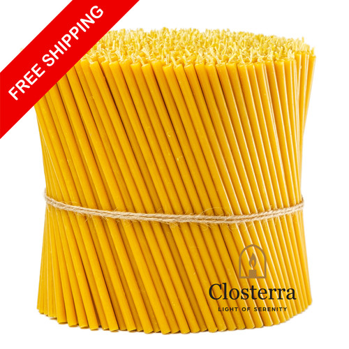 Pure beeswax candles - beeswax, 6.3"