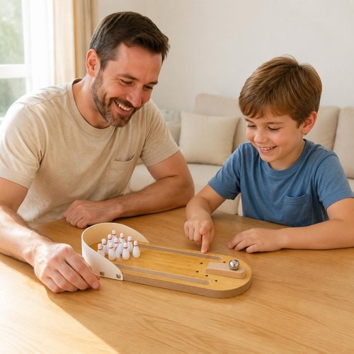 Wooden bowling set educational - wooden,