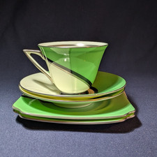 Royal Doulton De Luxe V1284 Art Deco Tea Cup 2x Saucer 2x Plate Rare 1934