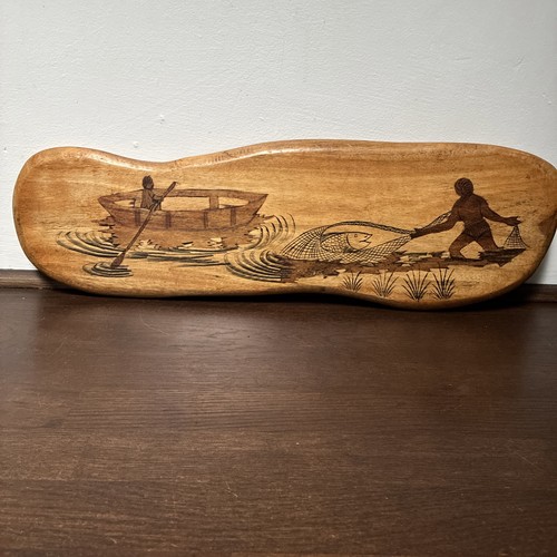 Vintage hand burned mahogany - vintage, hand‑burned
