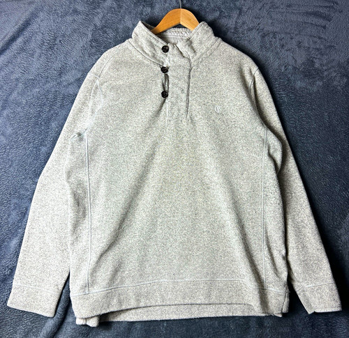 Fat face grey button high - fat, neck