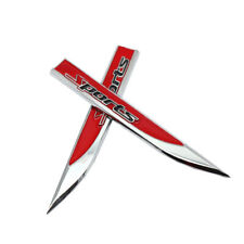 2x 3D Metal SPORT Side Badge Sticker Auto Car Door Fender Sport Emblem Decal