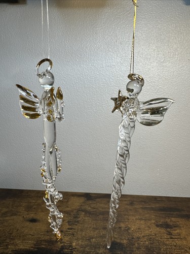 Two angel icicle - , glass