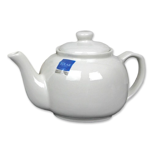 White ceramic teapot 1litres - white, 1.1litres