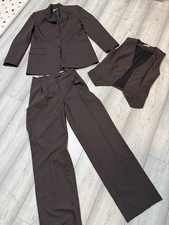 Womens brown 3 piece suit size