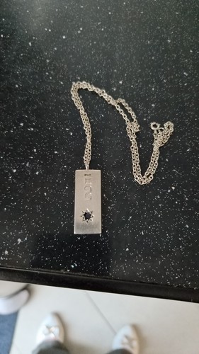 Silver ingot pendant with - silver,