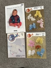 Peter Pan/Wendy Vintage/retro Knitting/Crochet Baby/toddler knitting Pattern X4