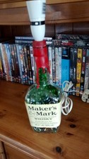 makers mark Whisky bourbon Bottle table Lamp upcycled light bedside mancave
