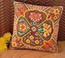 Marquetry Mini Cushion Cross Stitch Kit, Sheena Rogers Designs
