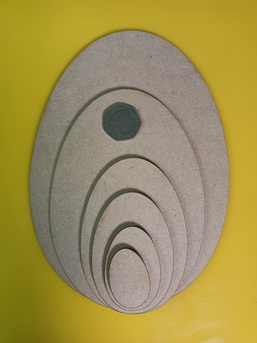 Easter egg craft - shapes, mdf