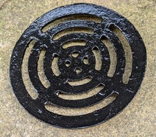 7.5inch Cast Iron Drain Cover Vintage Grid 195mm