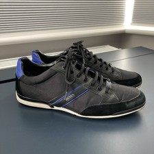 Hugo Boss Trainers Mens Shoes EU 44 UK 9.5 Black Low Top Lace Up