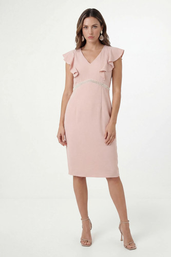 Wallis blush pencil dress - pencil,