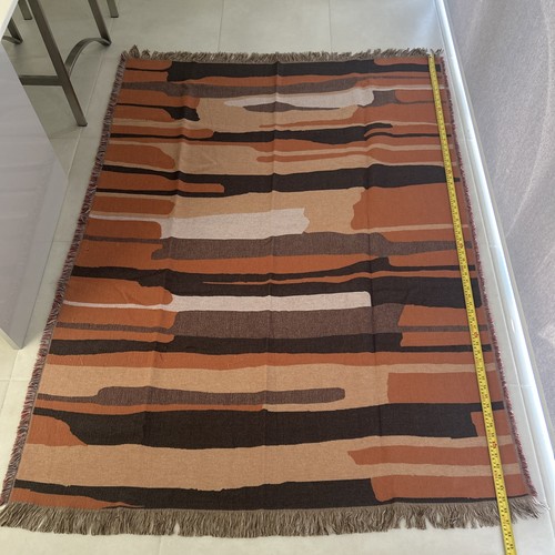 Throw orange and brown - throw,