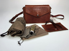 Campomaggi Studded Brown Leather Flap Belt Bum Bag Fanny Pack Waist Pouch NWT