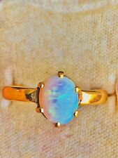 18ct Gold Natural Opal Ring Art Deco c1921 Size O.5 R311