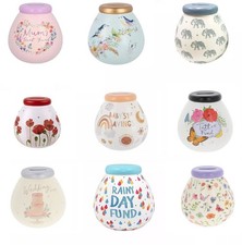 POT OF DREAMS CERAMIC MONEY BOX/ POT (Break To Open) - VARIOUS DESIGNS - NEW