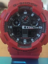 Casio G-Shock GA-100B Red Watch