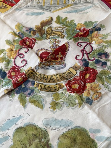 1953 coronation scarf square - 1953,