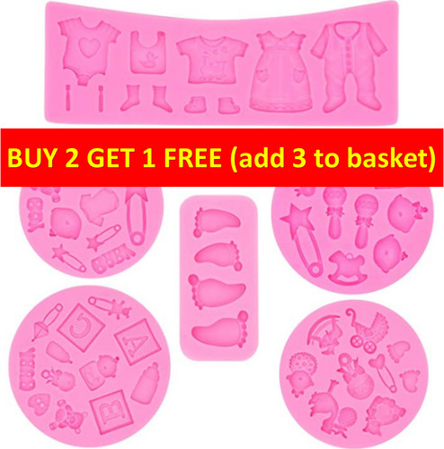 Silicone baby shower fondant - silicone,