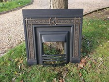 GALLERY Antique Cast Iron Fire Place Insert Square Surround Cottage LINCOLNSHIRE