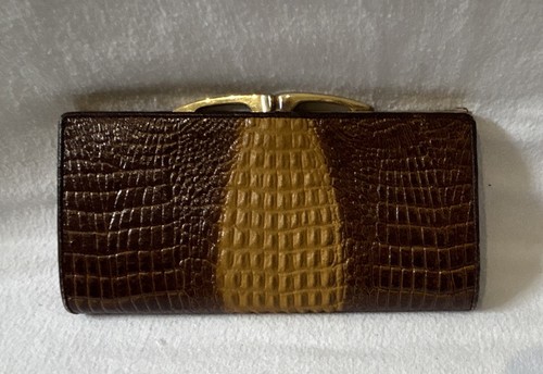 Vtg 1950s genuine - genuine, alligator