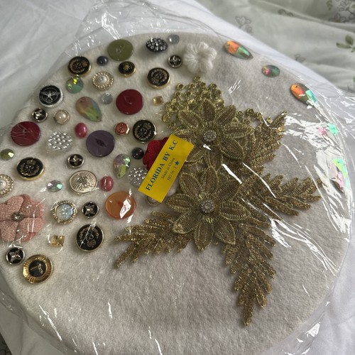 Fashion beaded beret cap hat - cap,