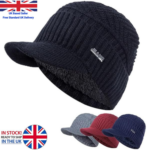 Mens peaked knit winter warm - knit,