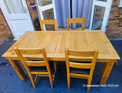 Wood rectangular dining table - wood,