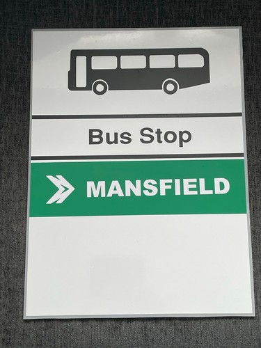 Mansfield bus stop sign - mansfield,