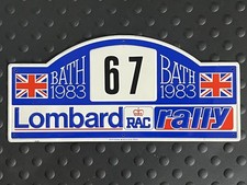GENUINE 1983 LOMBARD RAC RALLY ROYAL AUTOMOBILE CLUB RAC BADGE SIGN PLAQUE