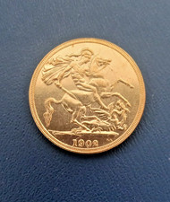 1902 Edward VII: SOVEREIGN COIN: Original Size: Beautiful