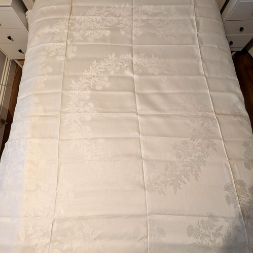 Large linen damask - large, tablecloth