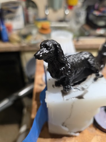 Resin dachshund sausage dog - resin, in