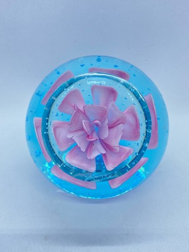 Vintage art glass paperweight - glass,