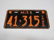 1934 MISSISSIPPI TRUCK LICENSE