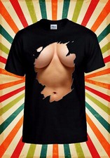 Big Boobs Sexy Stomach Pack T shirt Men Women Unisex Baseball T Shirt Top 3307