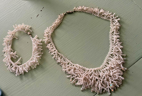 Vintage coral inspired - vintage, fringe