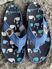Gumbies Islander Flip Flops Size 7 Uk blue whales new   , Others Available 
