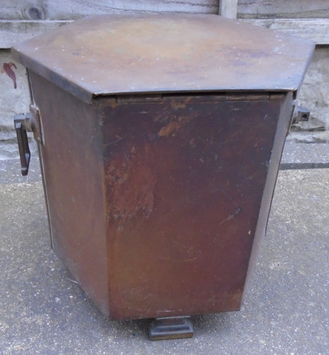Vintage metal hexagonal coal - vintage,