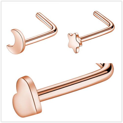 Pair nose stud pin - pin, piercing