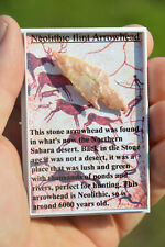 1 HIGH GRADE DAMAGED PREHISTORIC/ NEOLITHIC FLINT ARROW HEAD, STONE AGE TOOL