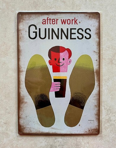 After work guinness metal sign - after,