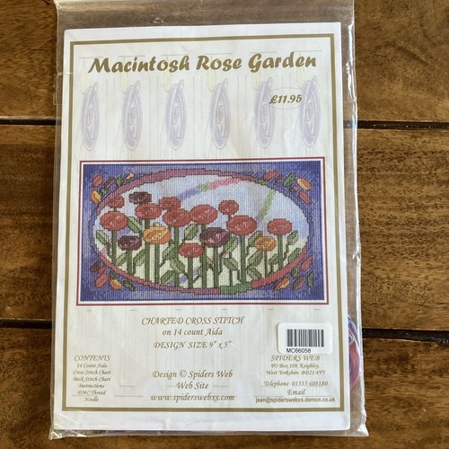 Macintosh rose garden counted - rose,