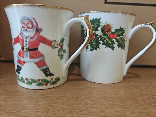 Vintage christmas mugs - vintage,