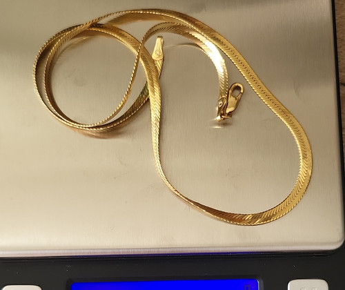 14ct yellow gold herringbone - yellow,