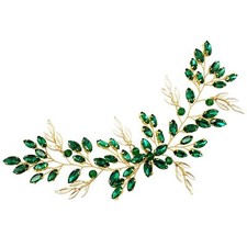 Emerald Bridal Hair Vine Green
