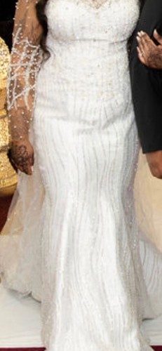 Long sleeve beaded bridal - long,