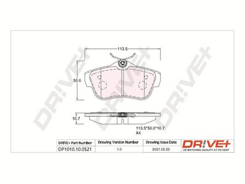 Brake pad set - set,, disc